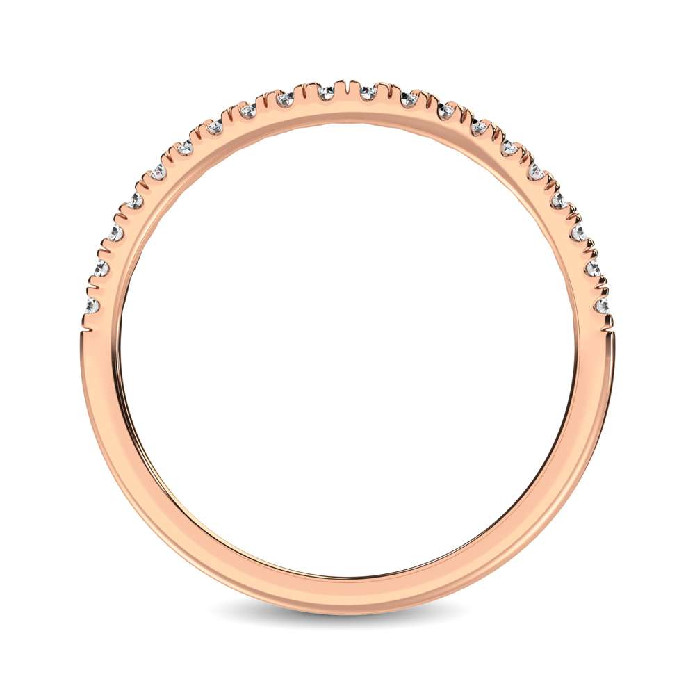 14K Rose Gold 1/6 ctw Contour Band Ring