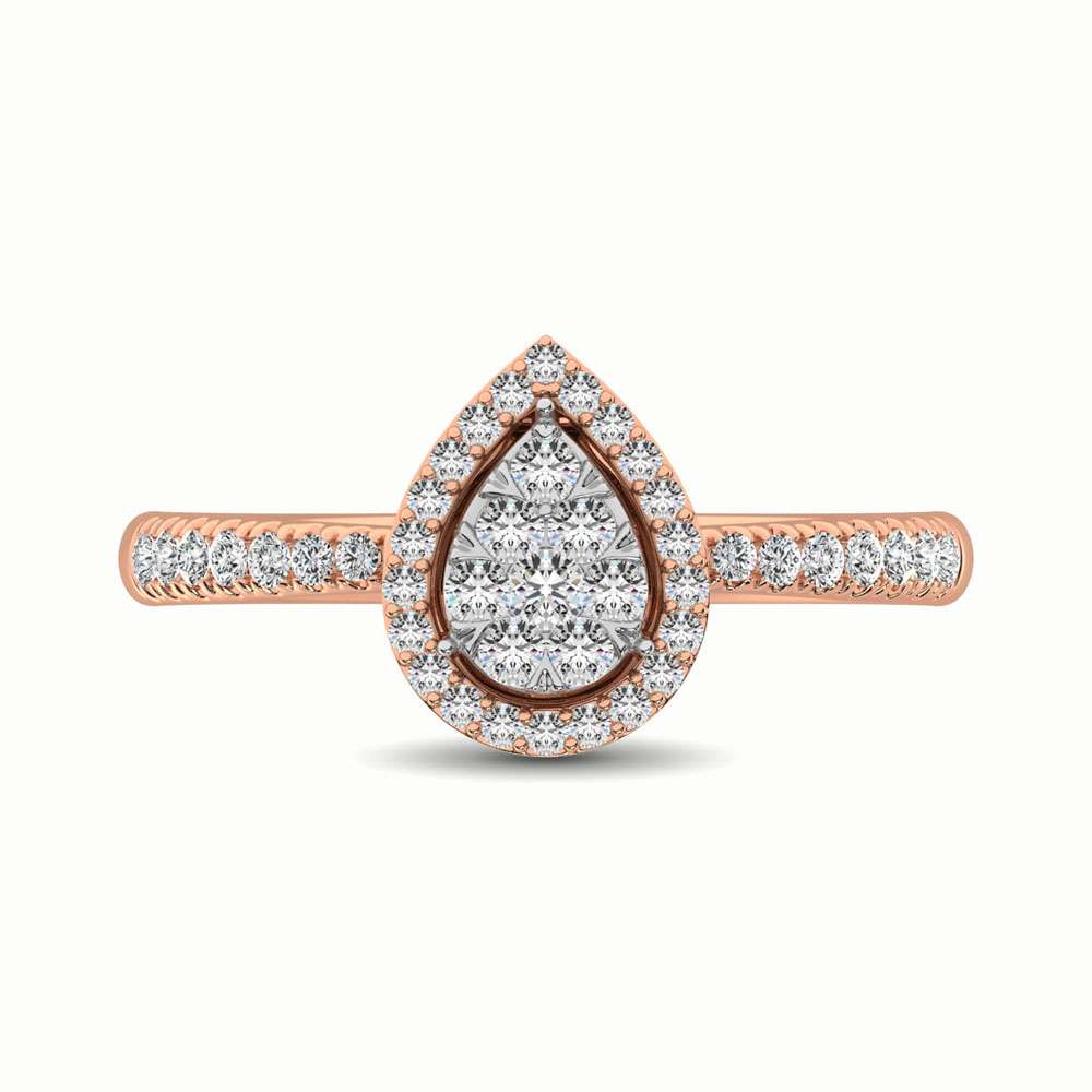 14K Rose Gold 2/5 Ct.Tw. Diamond Fashion Ring