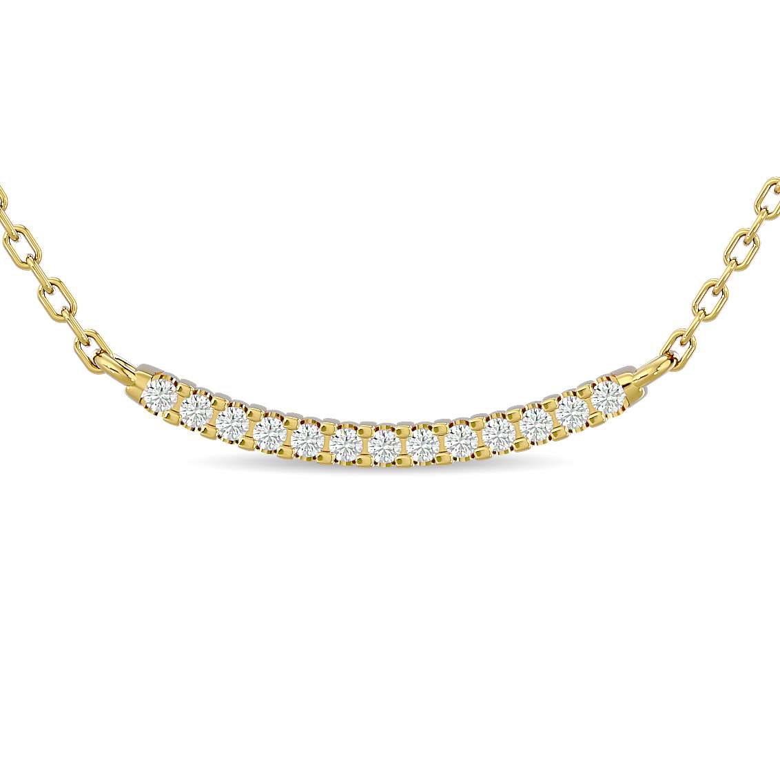 Diamond 1/6 ct tw Fashion Necklace in 10K Yellow Gold