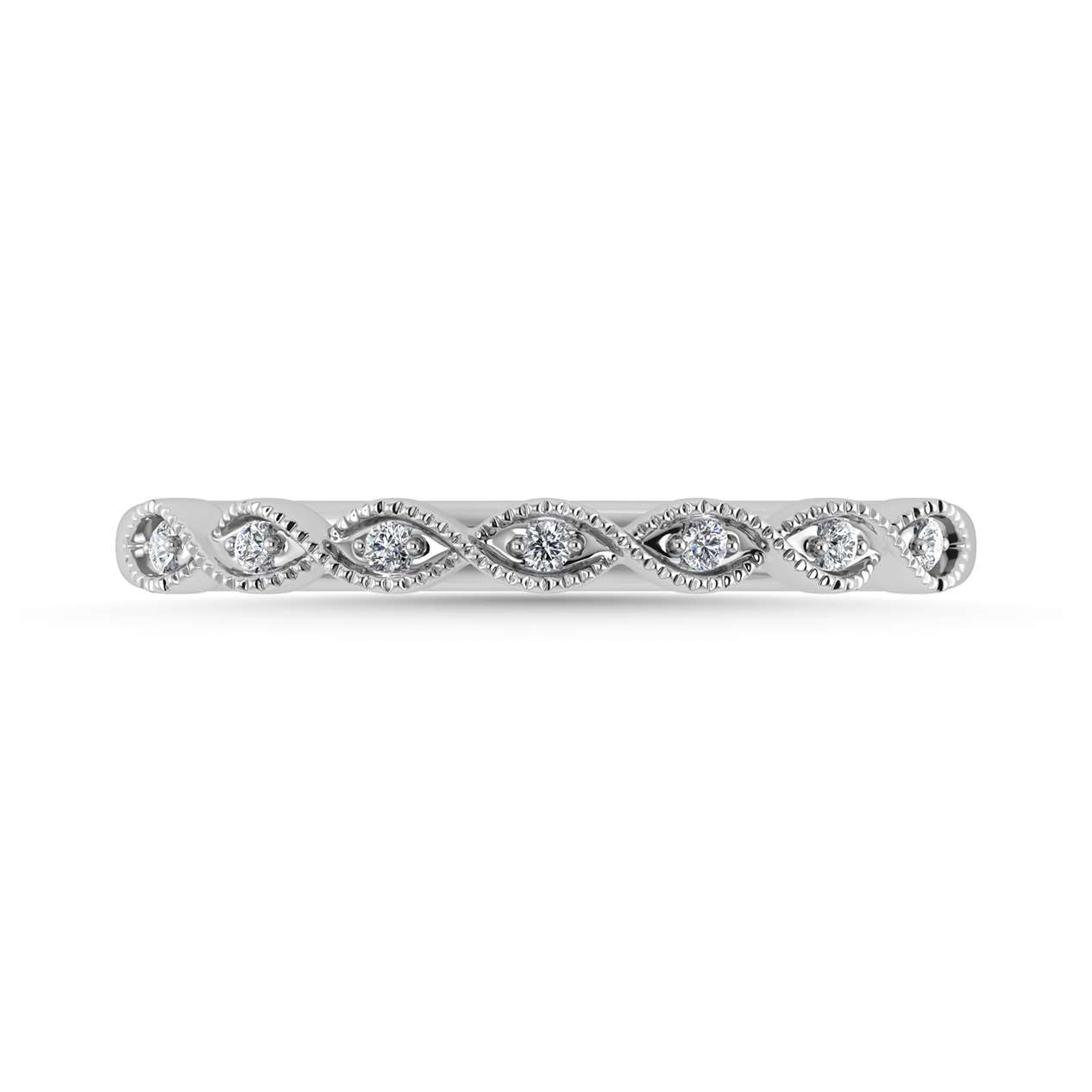 Diamond 1/20 Ct.Tw. Stack Band in 10K White Gold