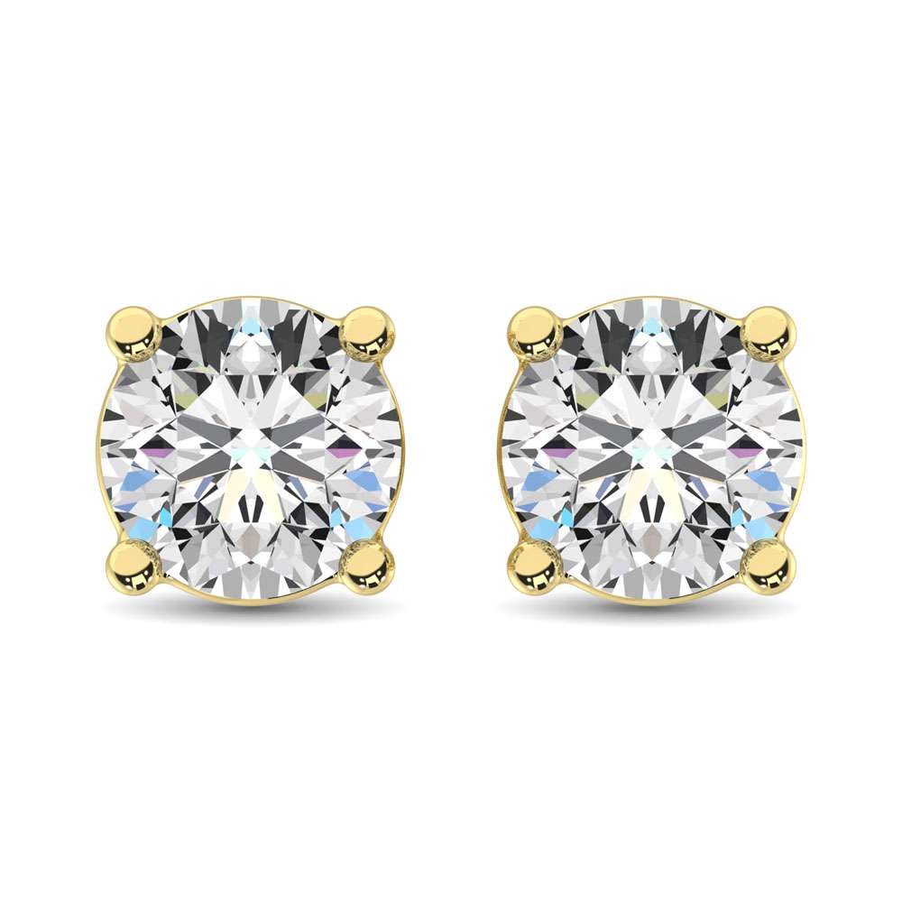 14K Yellow Gold Lab Grown Diamond 1/2 Ct.Tw. Solitaire Studs