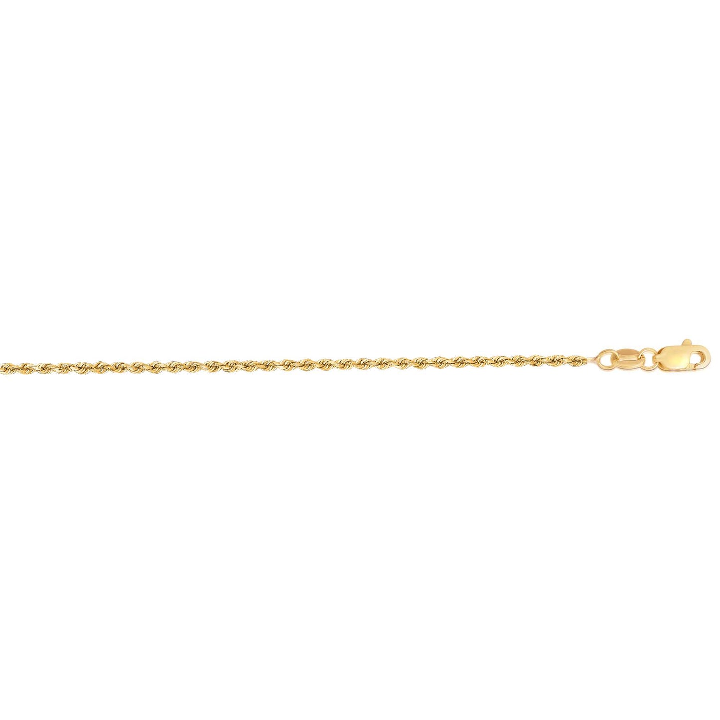 14K Gold 1.4mm Diamond Cut Royal Rope Chain