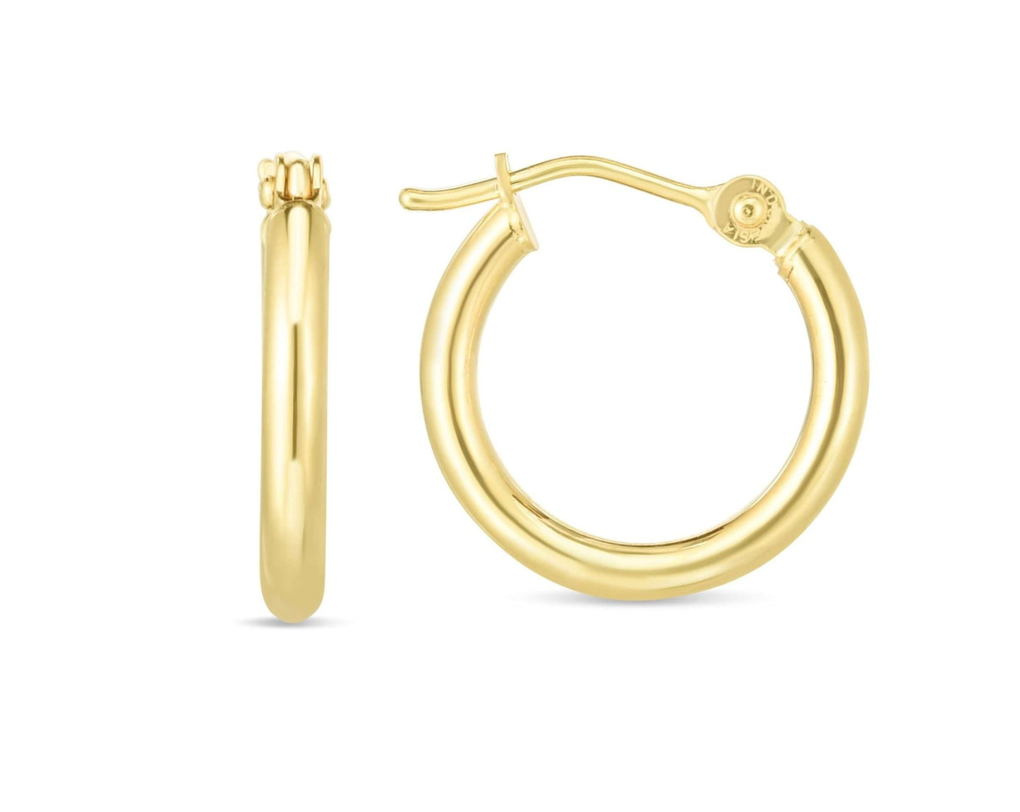 14K Gold 2mm Hoop Earring