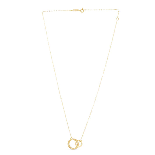 14K Gold Linked Circles Necklace
