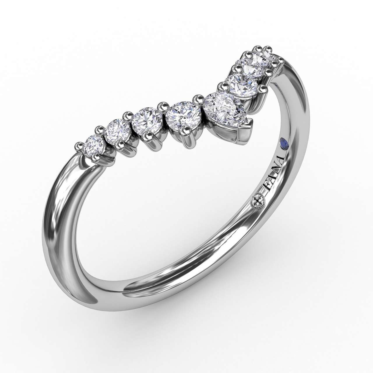 Prong Set Chevron Diamond Band