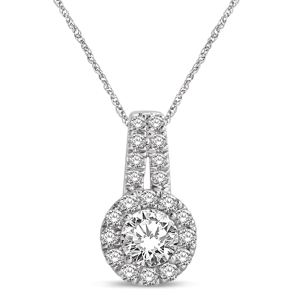 14K White Gold 1/3 Ct.Tw. Diamond Fashion Pendant