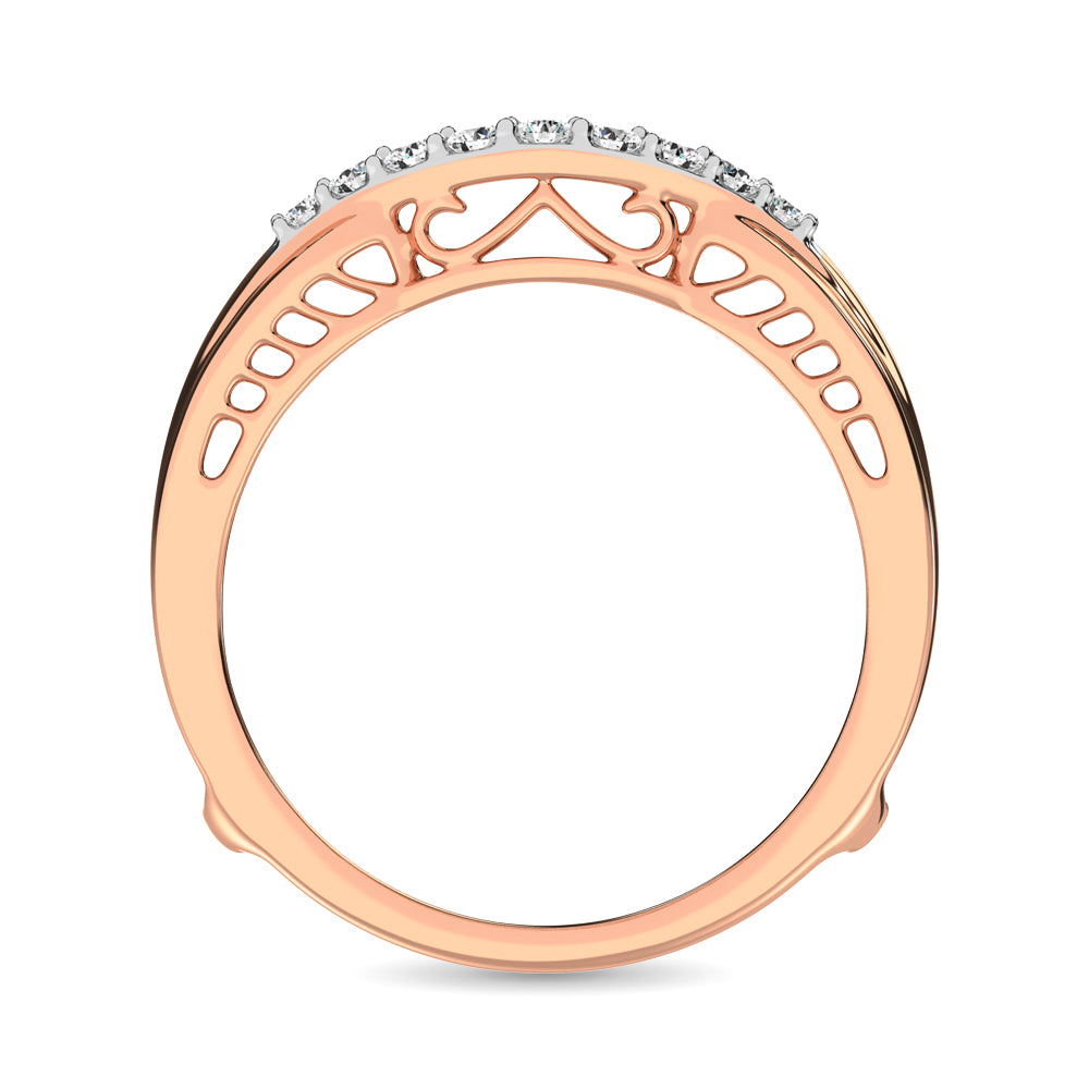 10K Rose Gold 1/4 Ct.Tw.Diamond Guard Ring