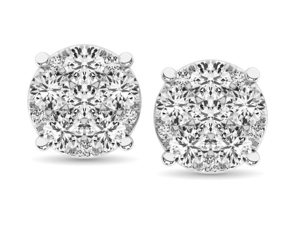 Diamond 1/2 Ct.Tw. Fashion Earrings in 10K White Gold