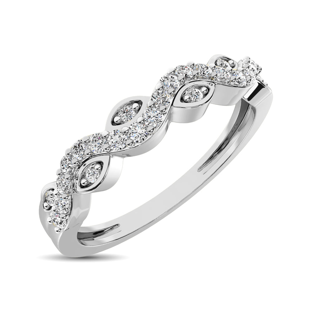 Diamond 1/6 Ctw Twist Band in 14K White Gold