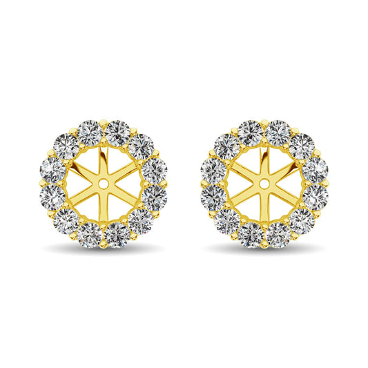 14K Yellow Gold Diamond 2/5 Ct.Tw. Earrings Jacket