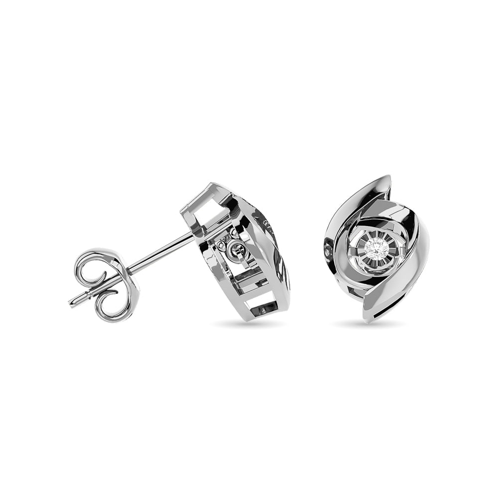 Sterling Silver Diamond 1/20 ct tw Earrings