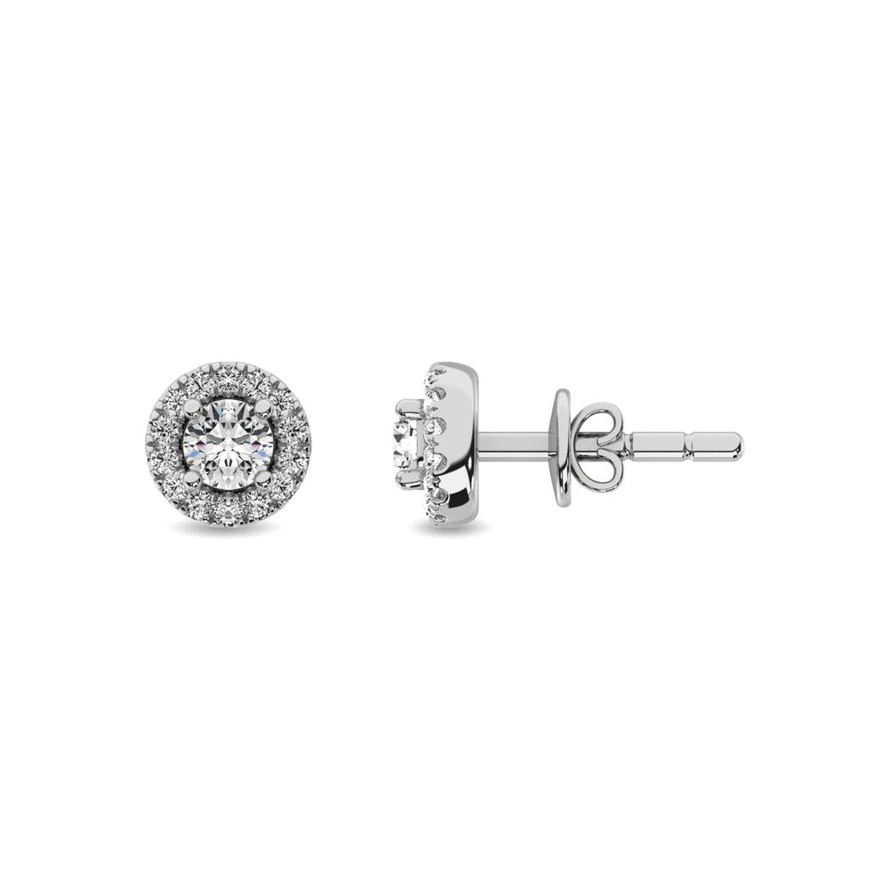 Diamond 1/3 ct tw Round Cut Fashion Earrings in 10K White Gold