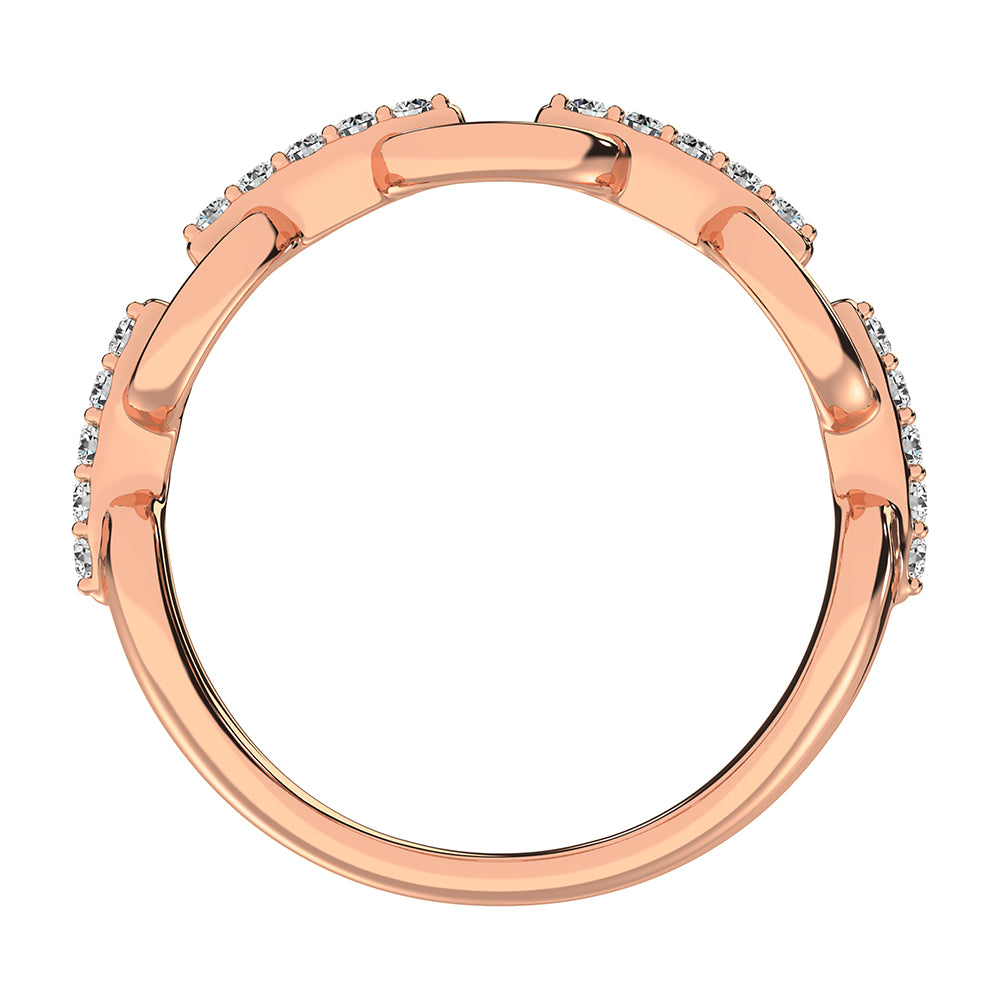 10K Rose Gold 1/5 Ct.Tw. Diamond Fashion Ring