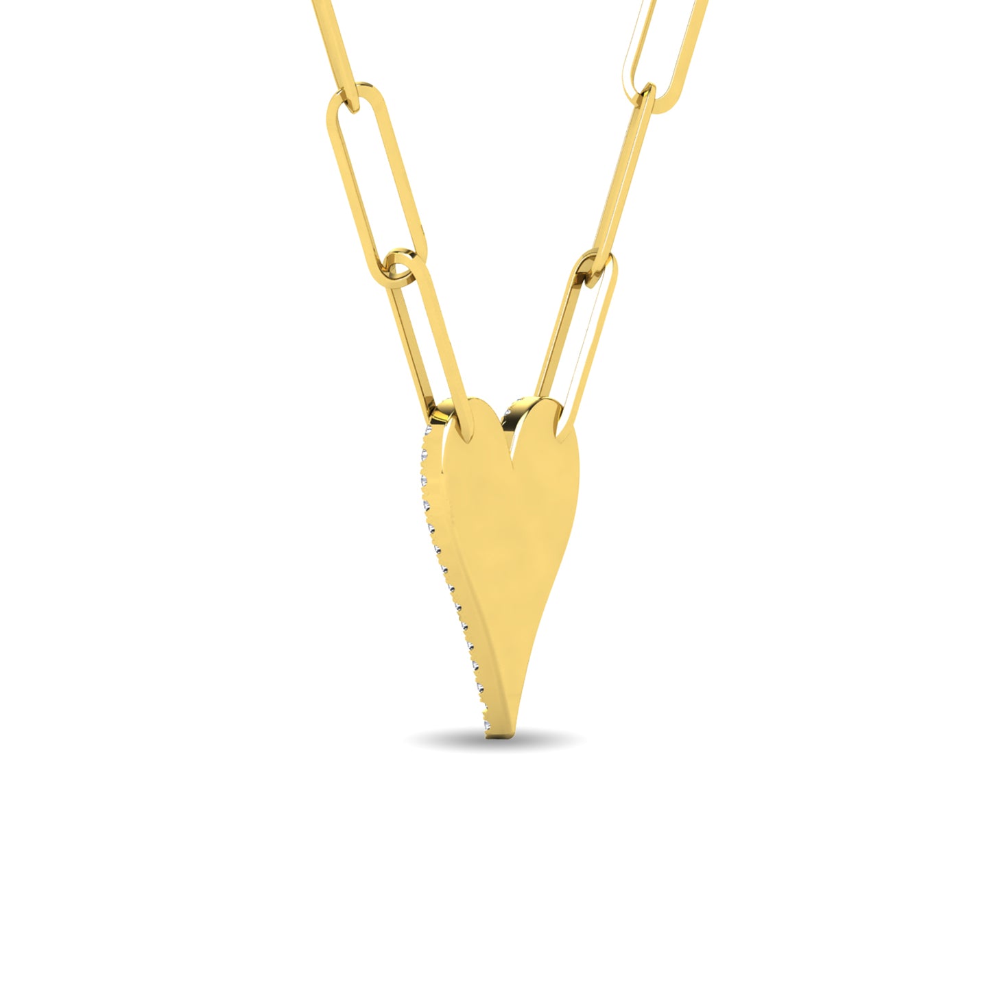 Diamond 1/4 Ct.Tw. Heart Pendant in 10K Yellow Gold