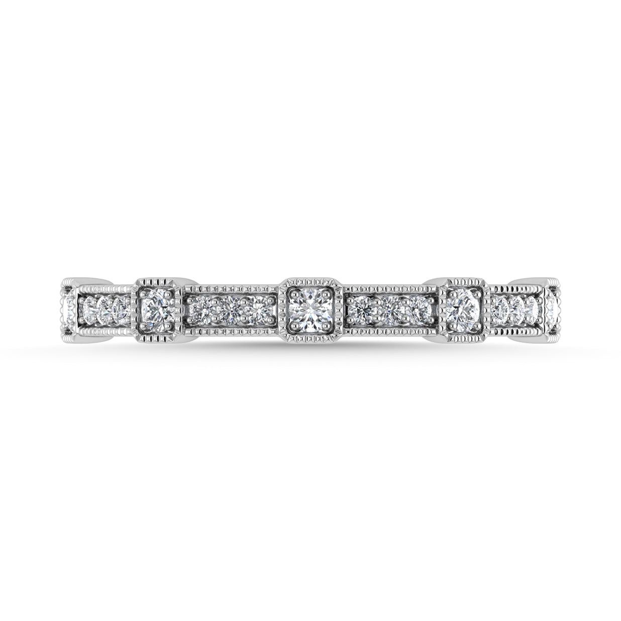 Diamond 1/6 Ct.Tw. Stackable Band in 14K White Gold