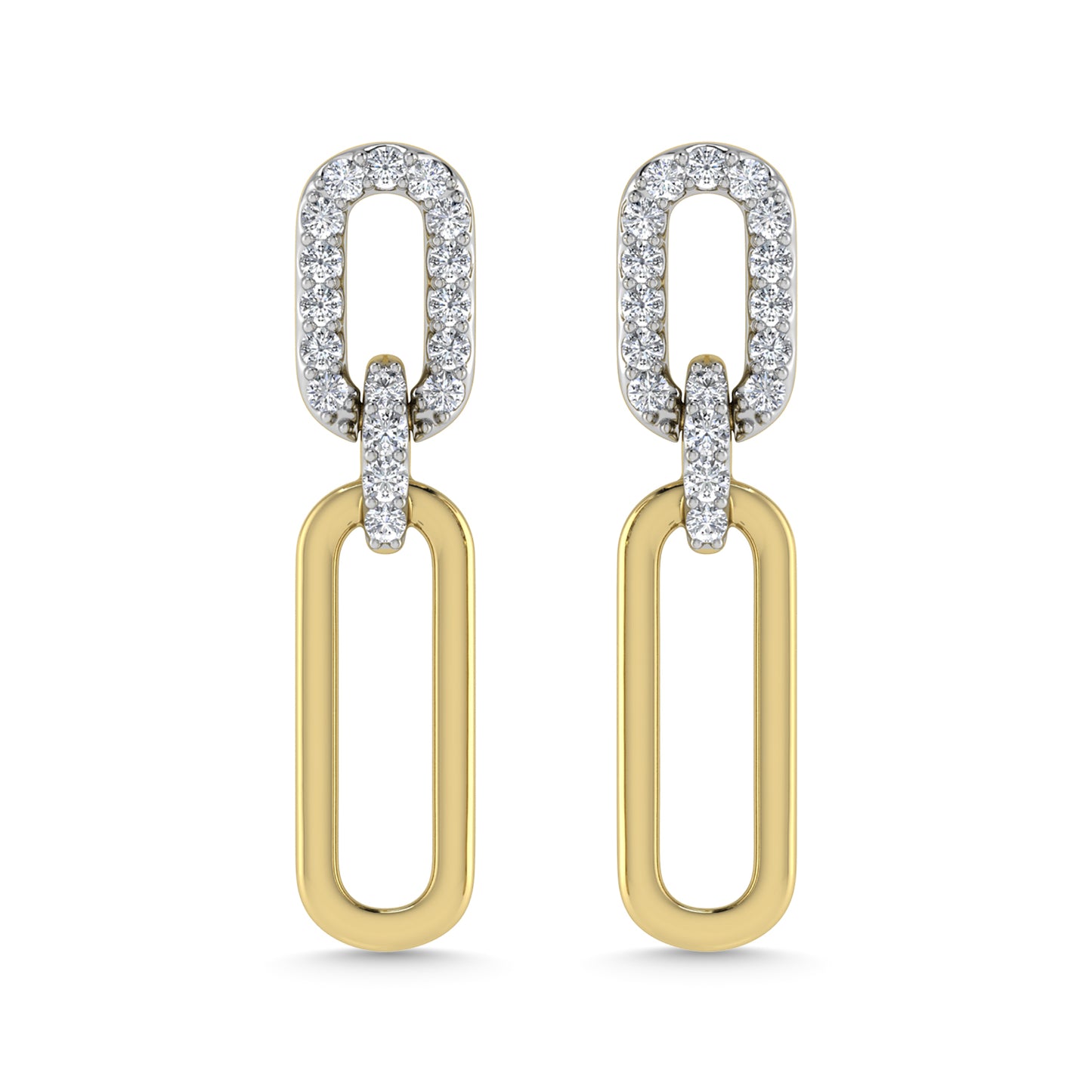 Diamond 1/5 Ct.Tw. Hoop Earrings in 10K Two Tone