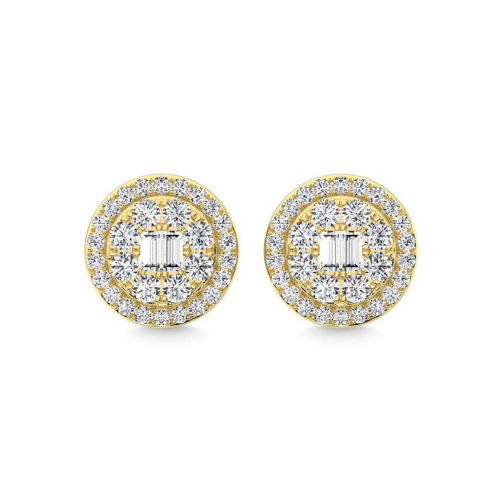 14K Yellow Gold Diamond 1/4 Ct.Tw. Fashion Earrings