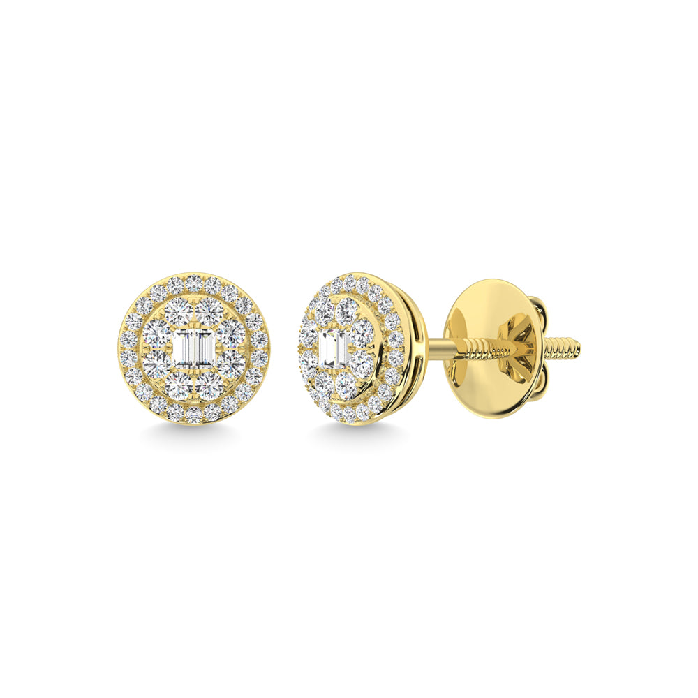14K Yellow Gold Diamond 1/4 Ct.Tw. Fashion Earrings