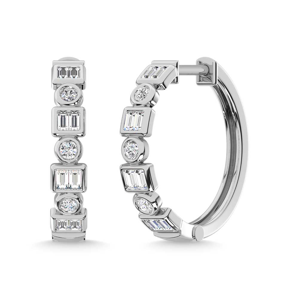 14K White Gold Diamond 1/3 Ct.Tw. Fashion Earrings