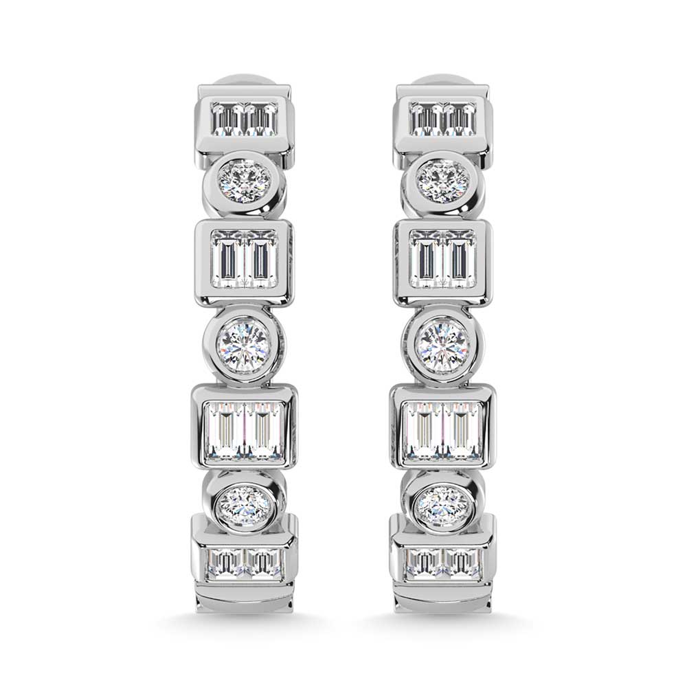 14K White Gold Diamond 1/3 Ct.Tw. Fashion Earrings