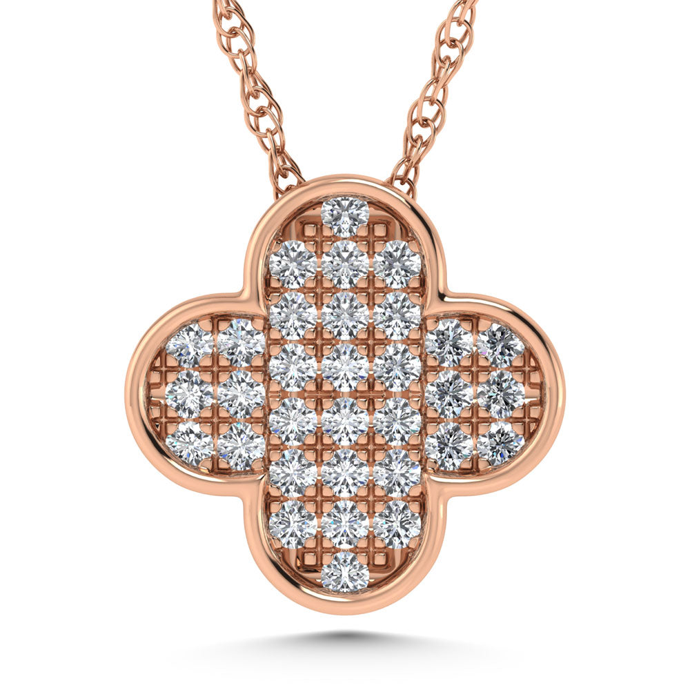 14K Rose Gold Diamond 1/20.Ct. Tw. Fashion Pendant