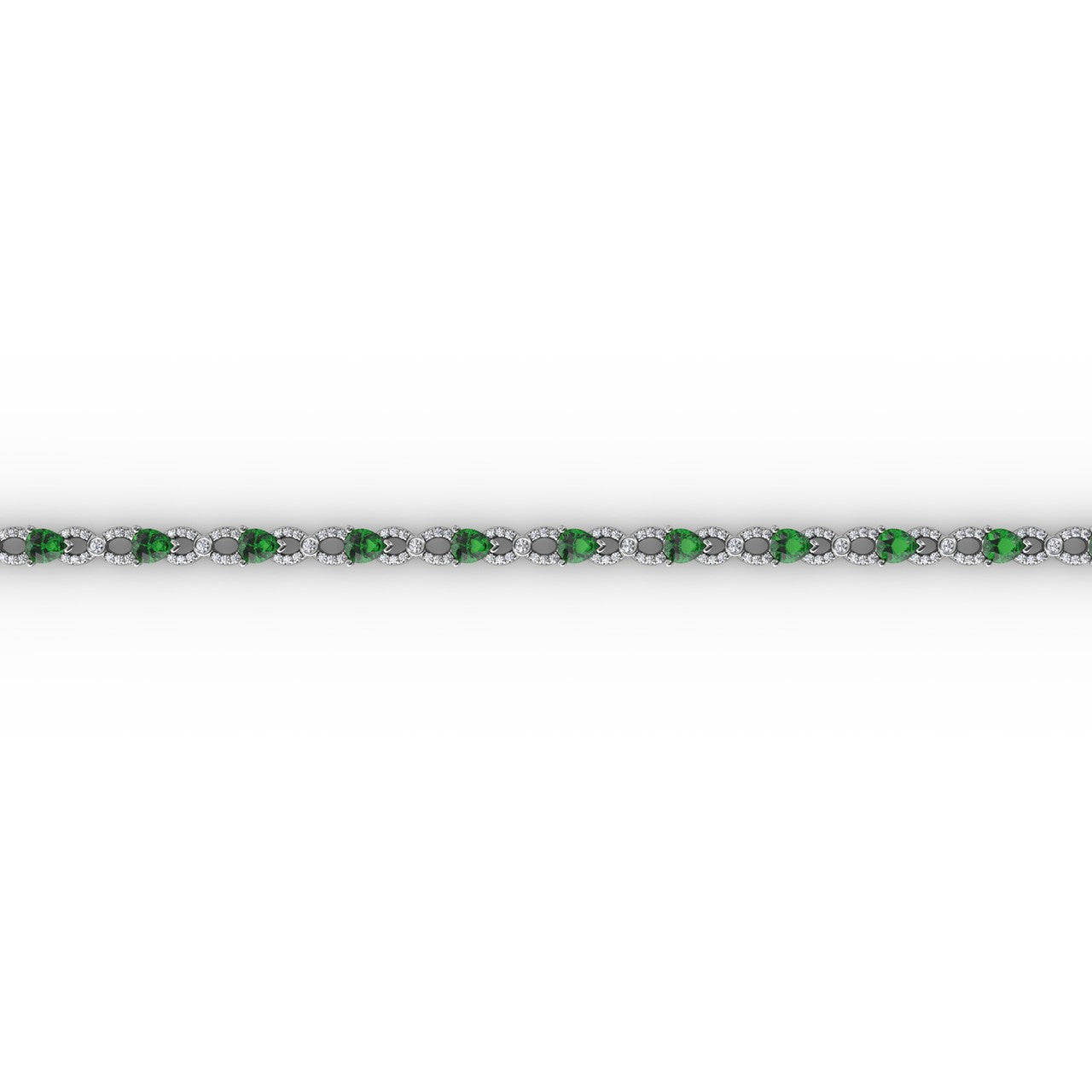 Sapphire and Diamond Pear Shape Bracelet