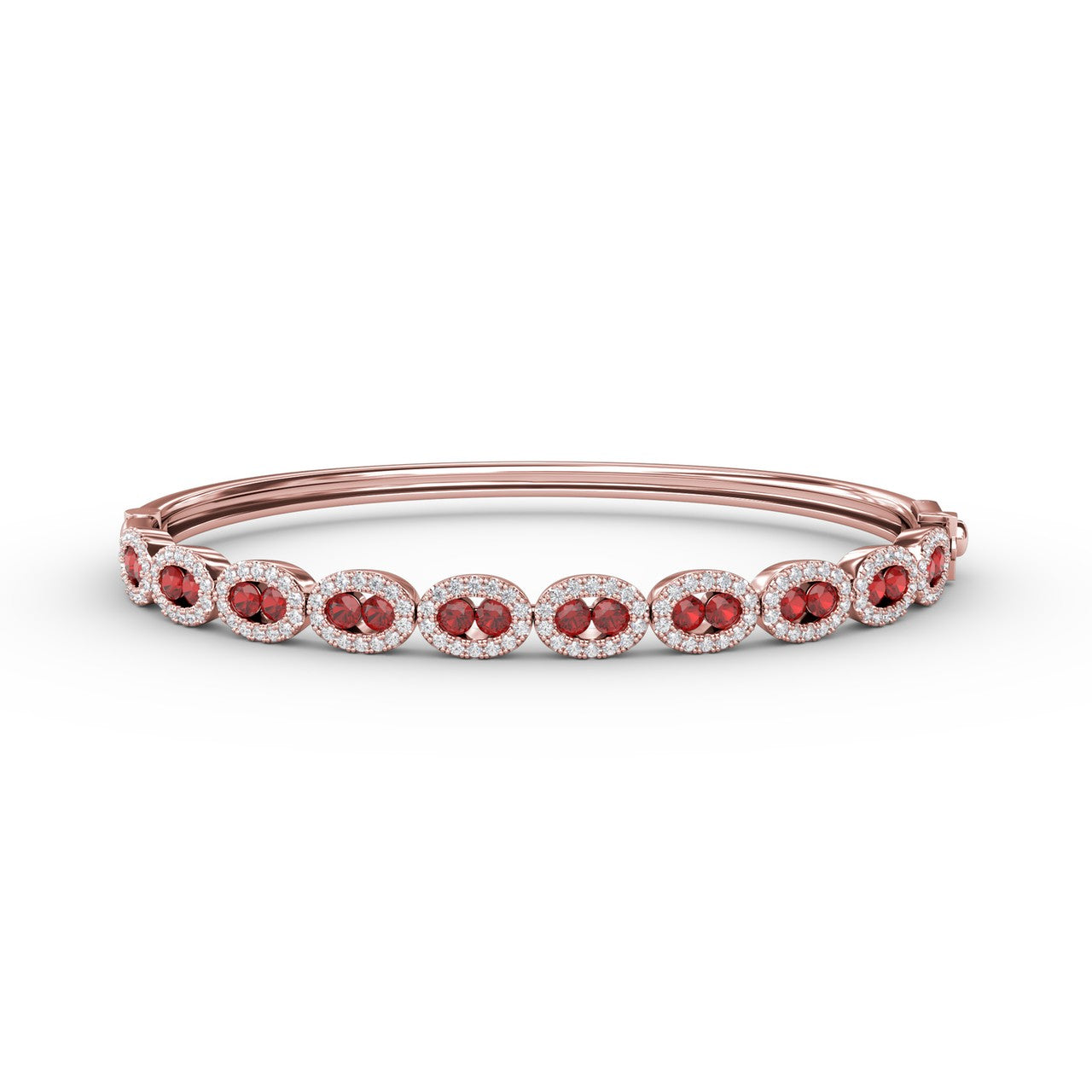 Whimsical Ruby & Diamond Bangle