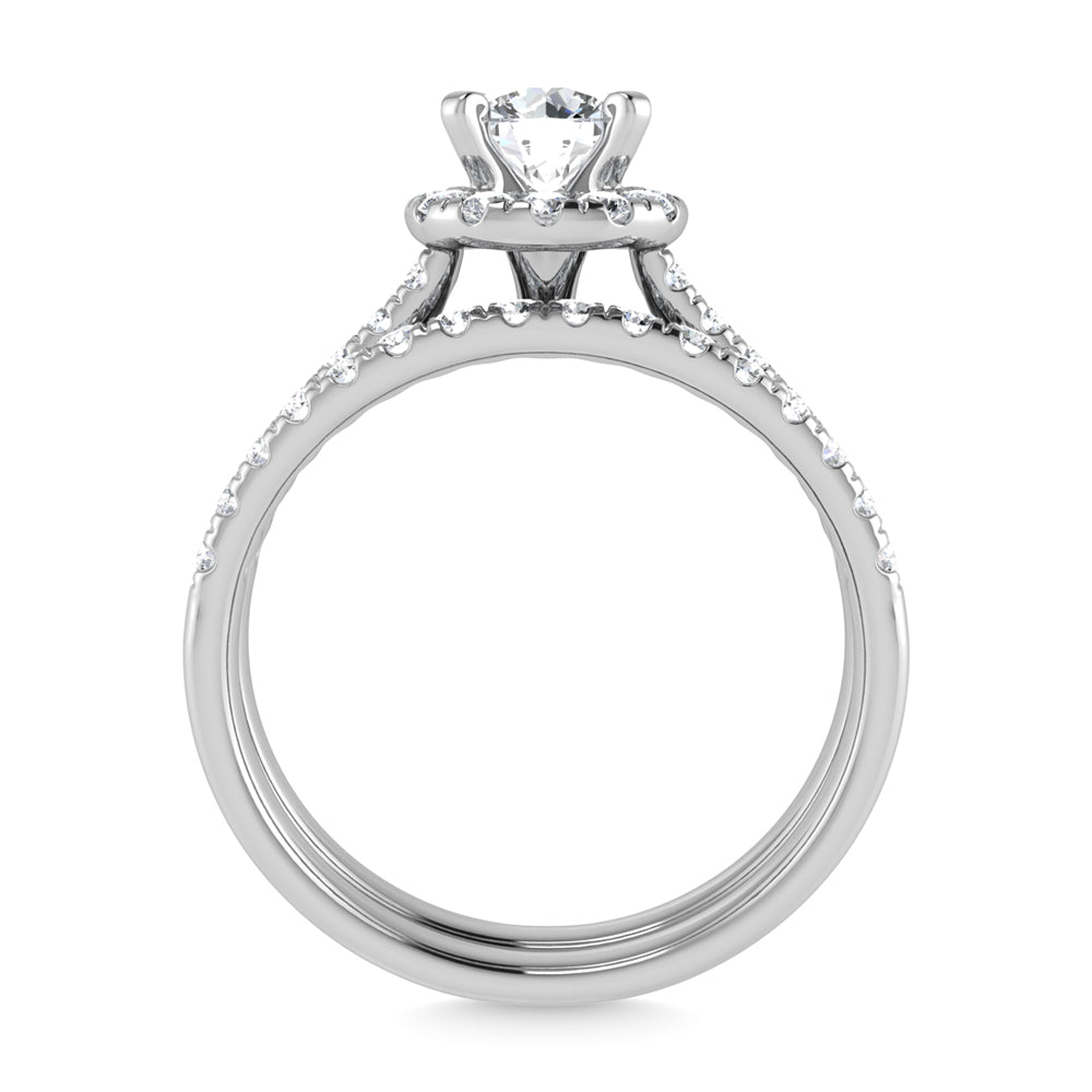 10K White Gold Lab Grown Diamond 1 Ct.Tw. Bridal Ring