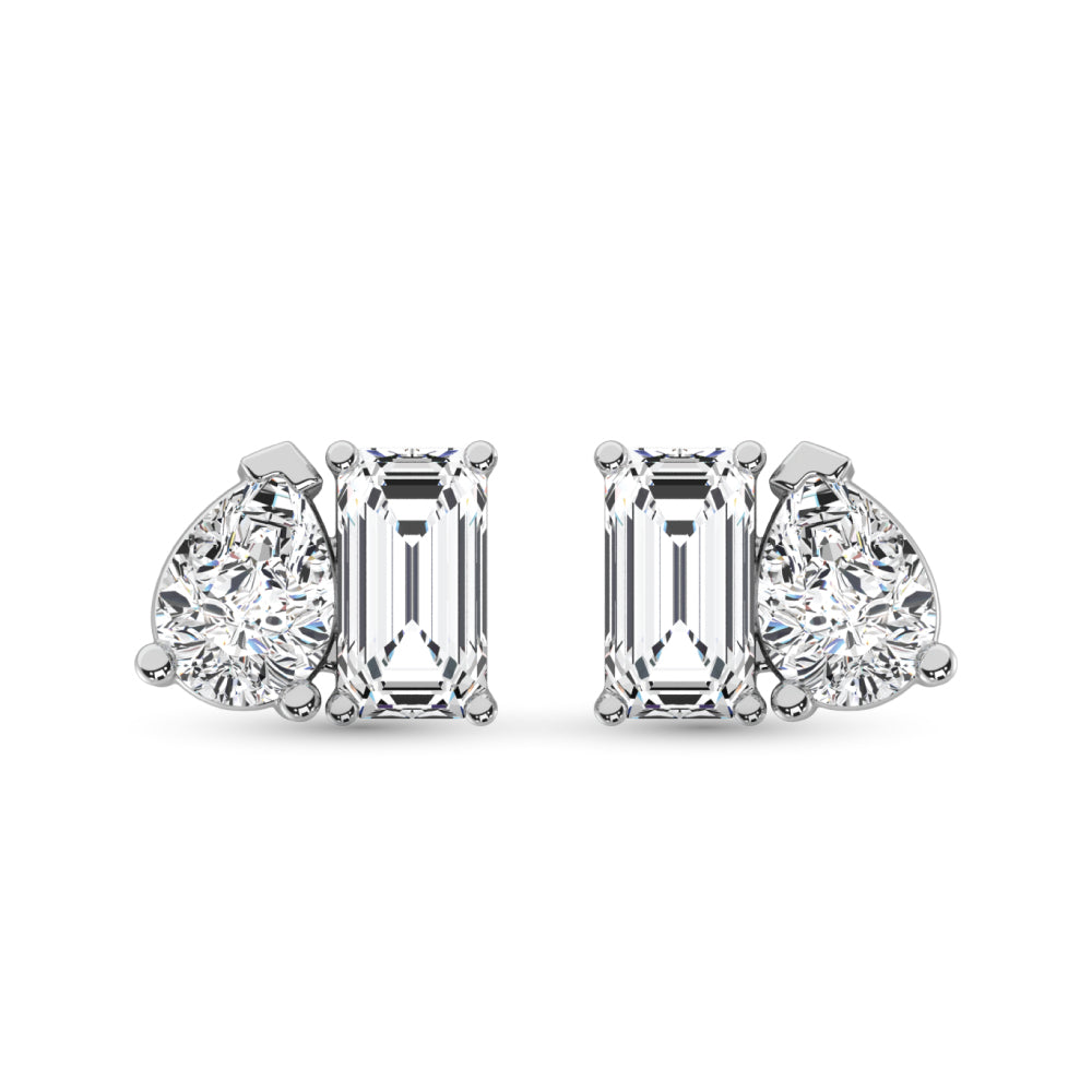 10K White Gold Lab Grown Diamond 5/8 Ct.Tw. Fashion Earrings