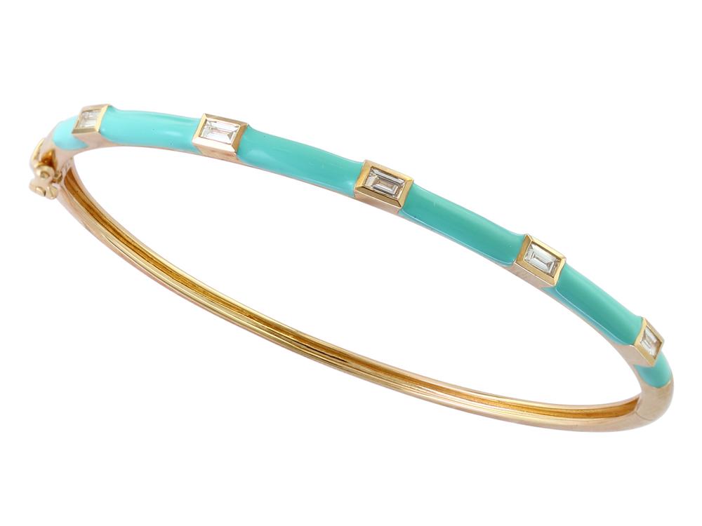 EFFY 14K YELLOW GOLD DIAMOND BANGLE