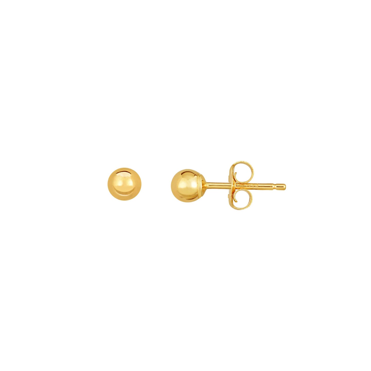 14K Gold Polished 5mm Post Earring