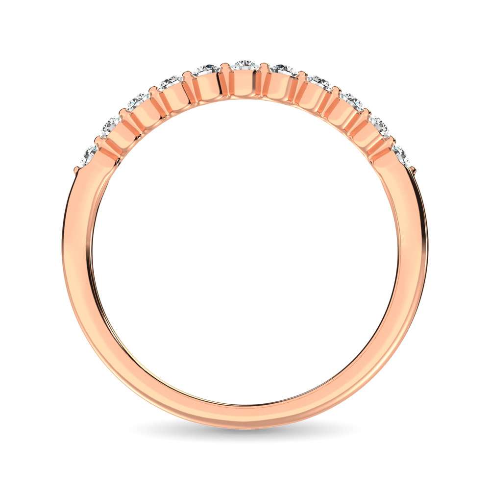 14K Rose Gold Diamond 1/4 Ctw Stackable Band
