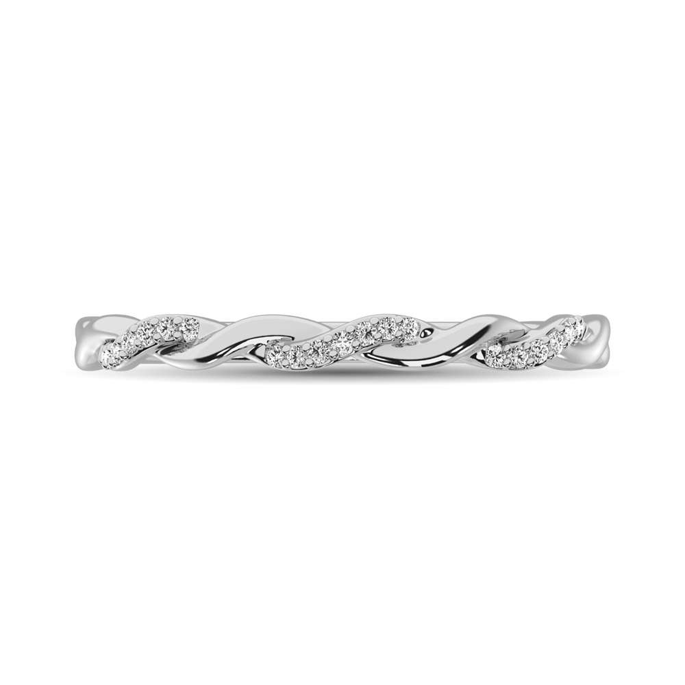 10K White Gold 1/20 Ctw Diamond Annivesary Band