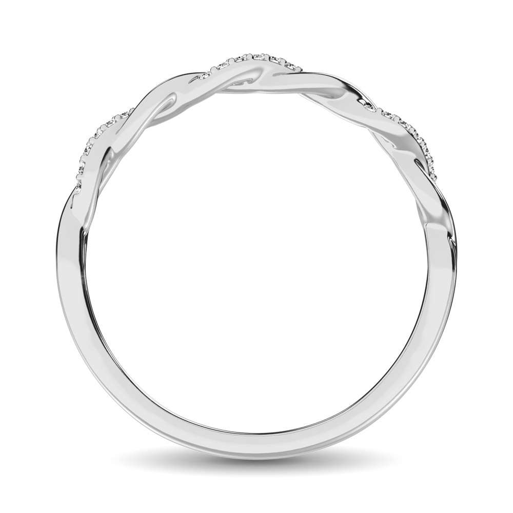 10K White Gold 1/20 Ctw Diamond Annivesary Band