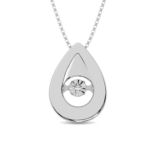 Sterling Silver Diamond Accent Moving Pendant