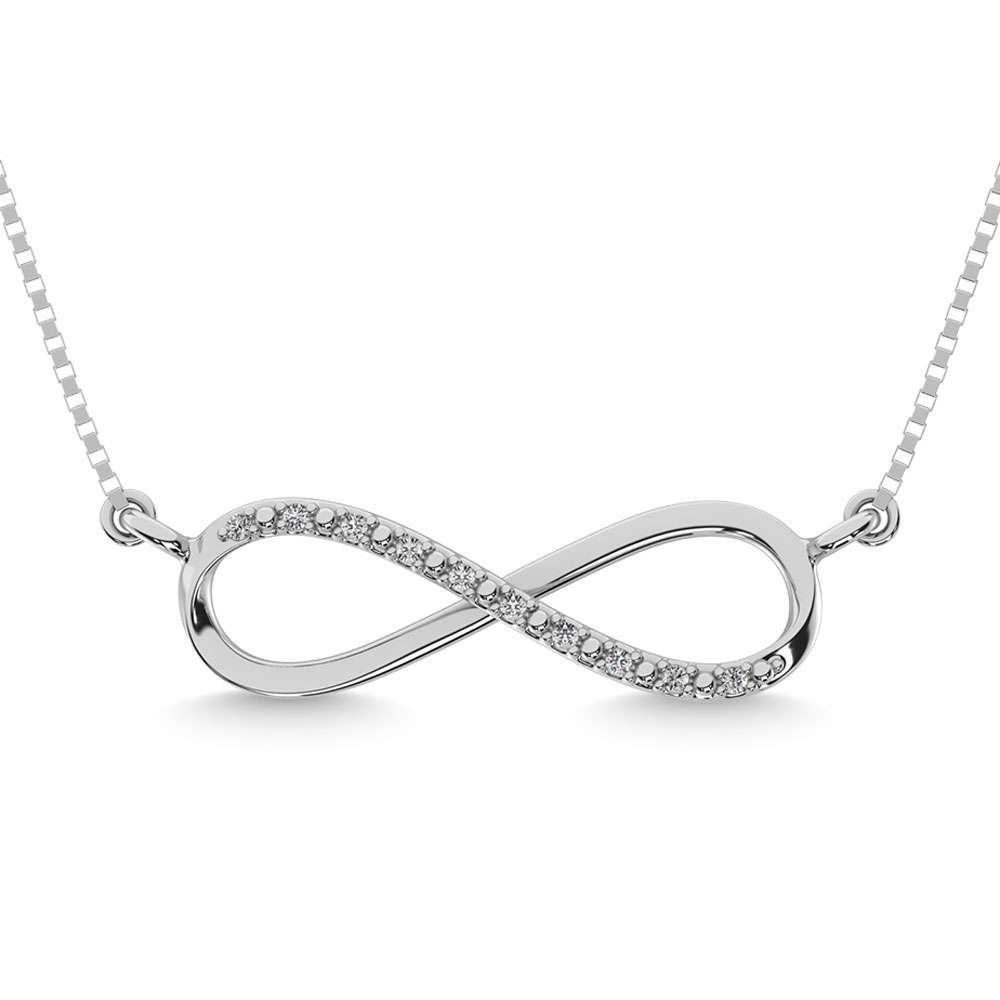 Diamond 1/20 Ct.Tw. Infinity Pendant in Sterling Silver