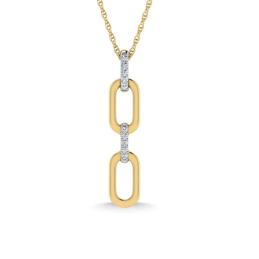 Diamond 1/50 Ct.Tw. Fashion Pendant in 10K Yellow Gold