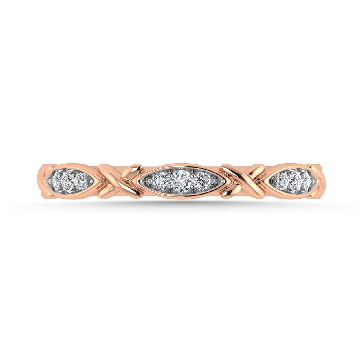 Diamond 1/20 Ct.Tw. Stack Band in 10K Rose Gold