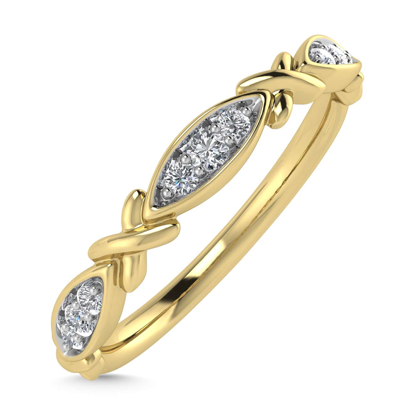 Diamond 1/20 Ct.Tw. Stack Band in 10K Yellow Gold