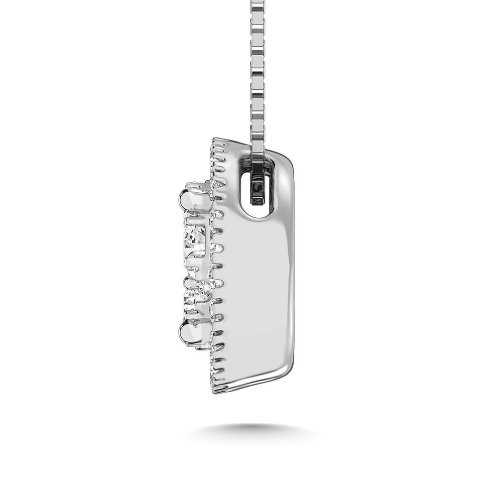 10K White Gold Lab Grown Diamond 1/2 Ct.Tw. Fashion Pendants