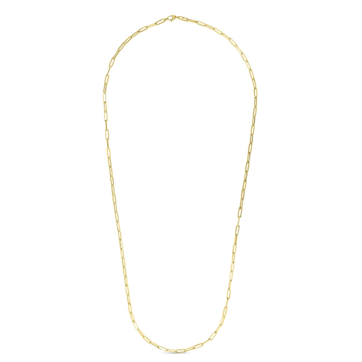 14K Gold 4.2mm Paperclip Chain