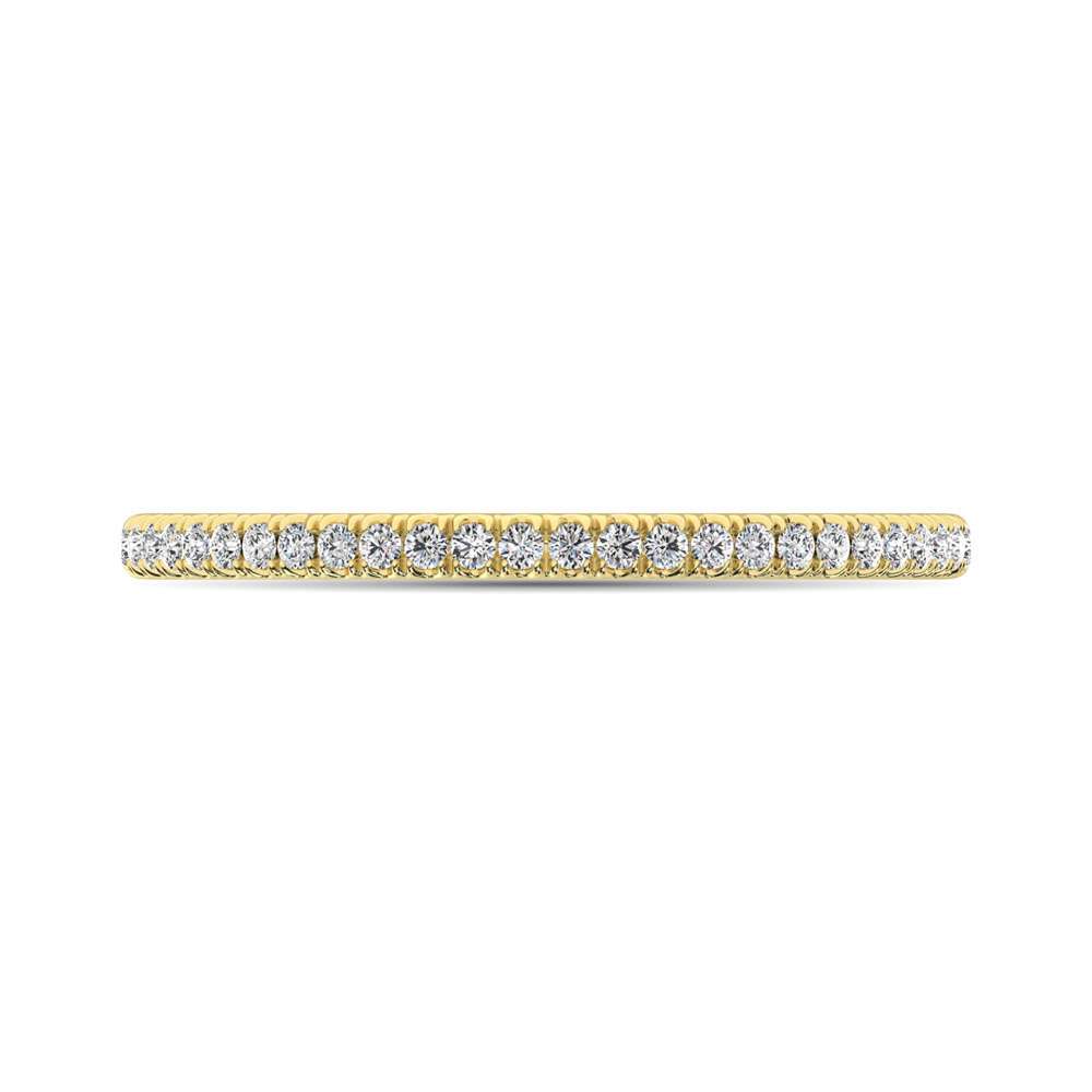 14K Yellow Gold 1/6 Ct.Tw. Diamond Stackable Band