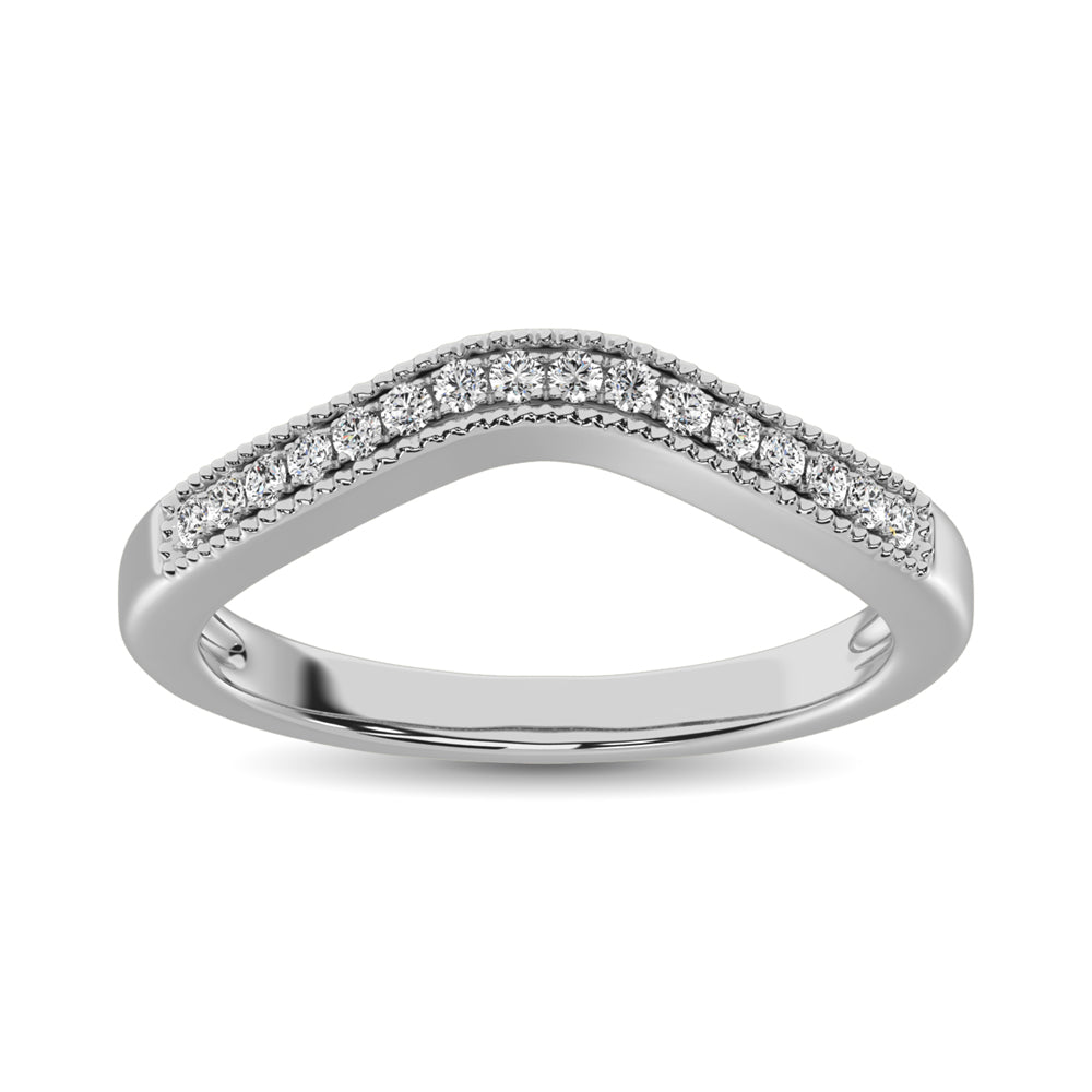 14K White Gold 1/5 Ct.Tw. Diamond Anniversary Band