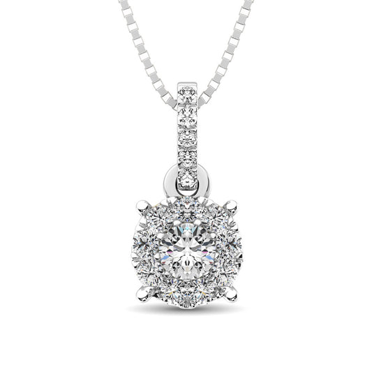 14K White Gold 1/3 Ct.Tw. Diamond Fashion Pendant