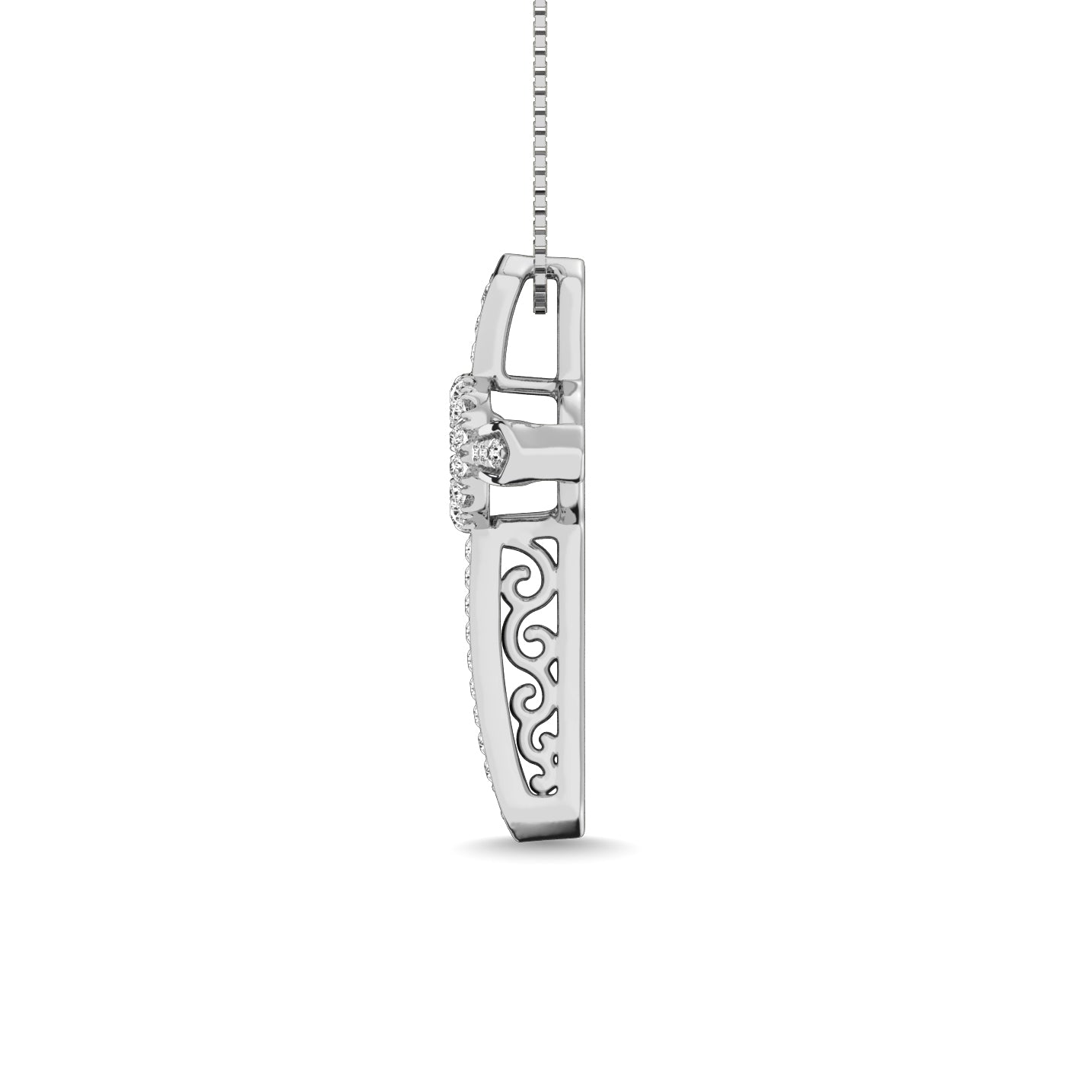 Diamond 1/5 Ct.Tw. Cross Pendant in 10K White Gold