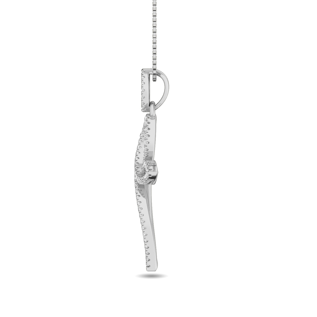 Diamond 1/5 Ct.Tw. Cross Pendant in 10K White Gold