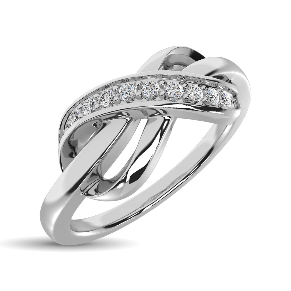 Sterling Silver 1/10 Ct.Tw. Diamond Promise Ring