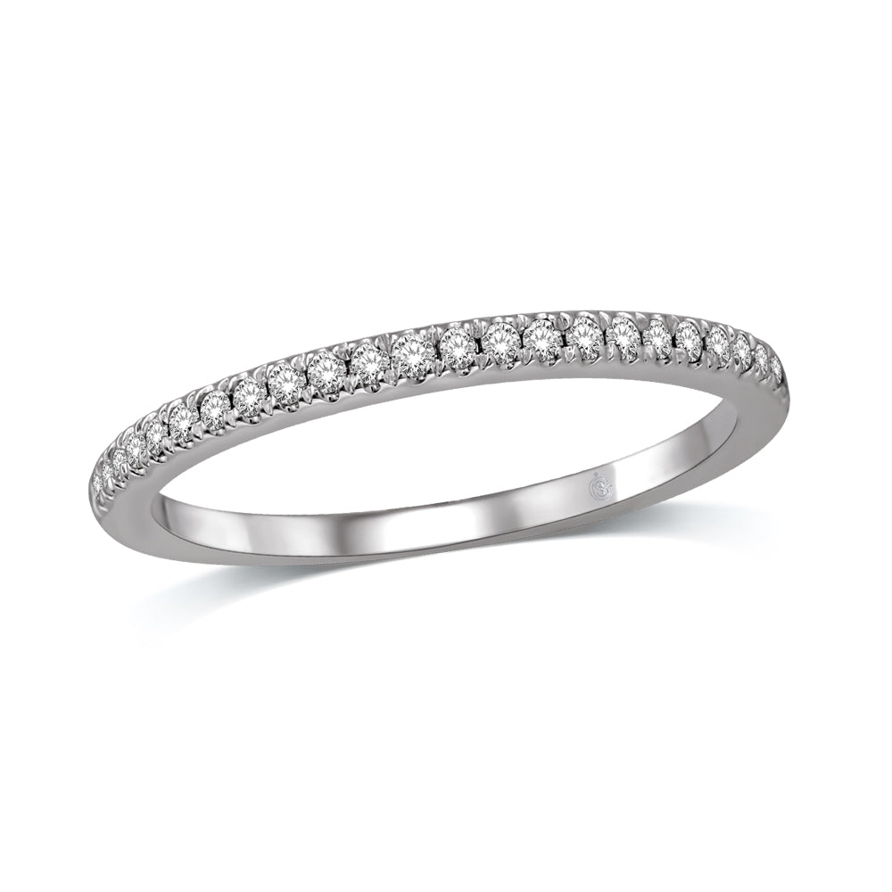 14K White Gold 1/6 Ct.Tw.Diamond Annivesary Band