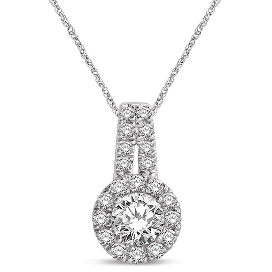 14K White Gold 1/3 Ct.Tw. Diamond Fashion Pendant