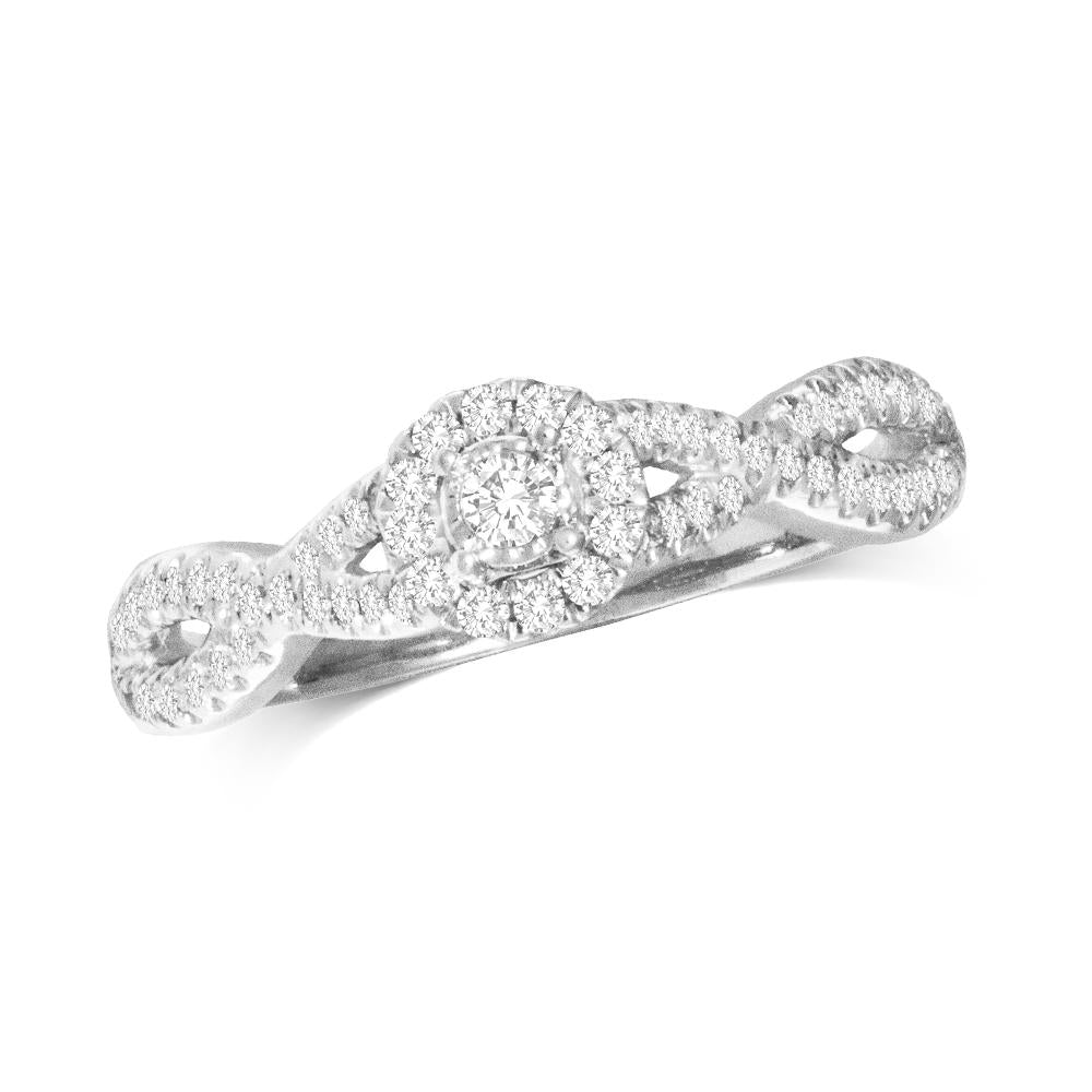 10K White Gold 1/4 Ct.Tw.Diamond Promise Ring